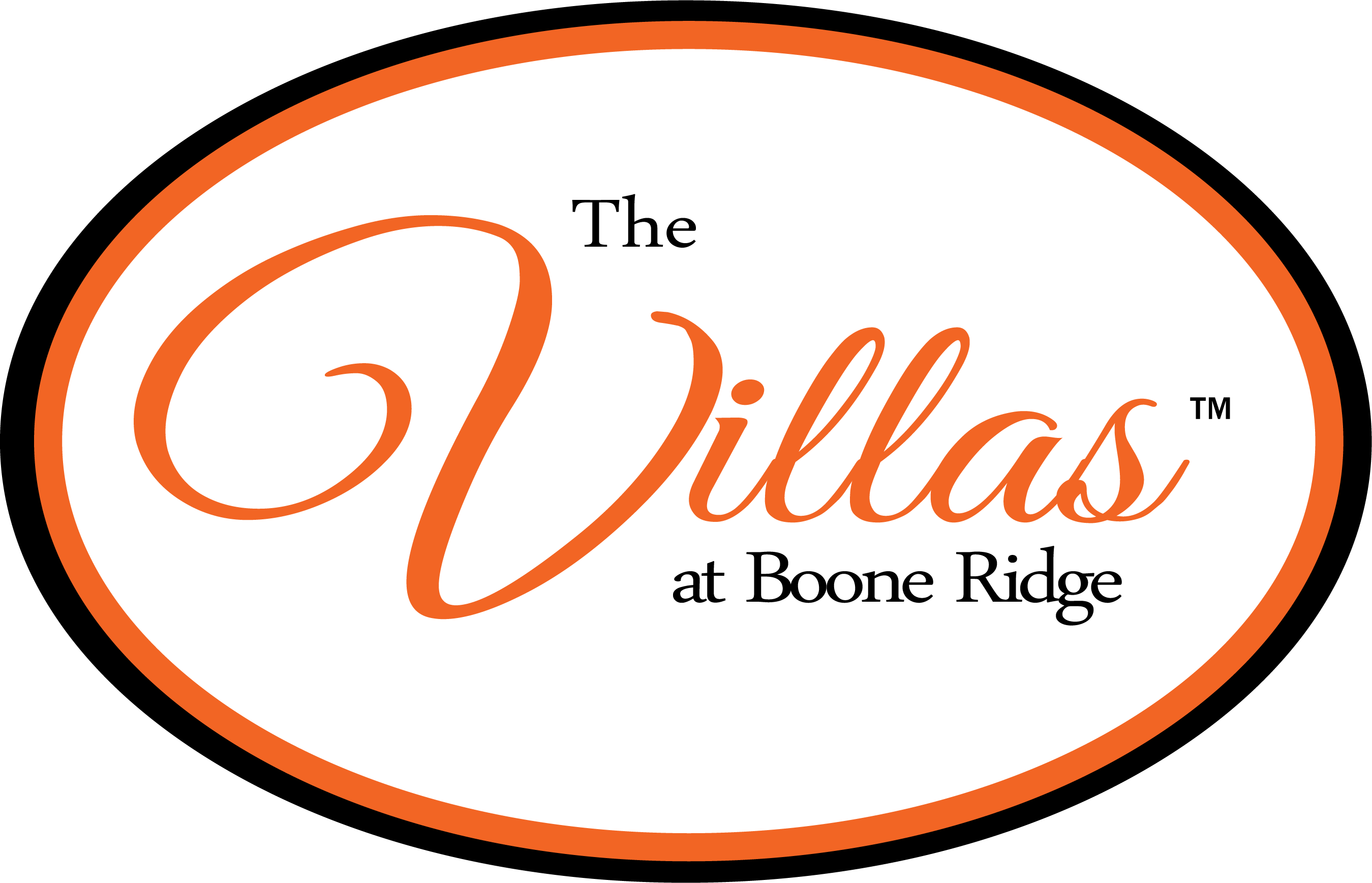 The image is a logo for "The Villas at Boone Ridge".
